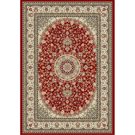 Dynamic Rugs Ancient Garden 6 ft. 7 in. x 9 ft. 6 in. 57119-1414 Rug - Red/Ivory AN710571191414